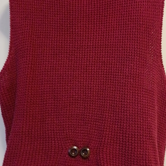 Y2k CABIN CREEK KNITTED VEST, VINTAGE 90'S XL WINE COLOR - Picture 10 of 10